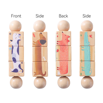 Montessori Wooden Rotating Puzzle