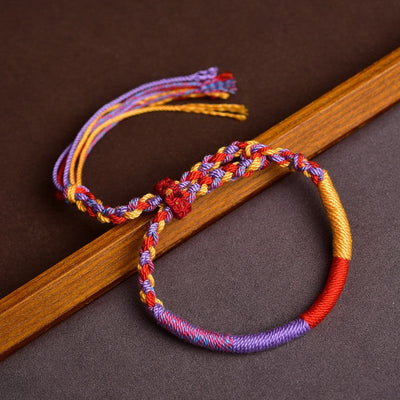 Buddha Stones Tibetan Multicolor Rope Folk Inspired Bracelet - image 2