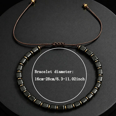 FREE Today: Protection and Strength Black Obsidian Square Bead Braided Adjustable Bracelet - image 2