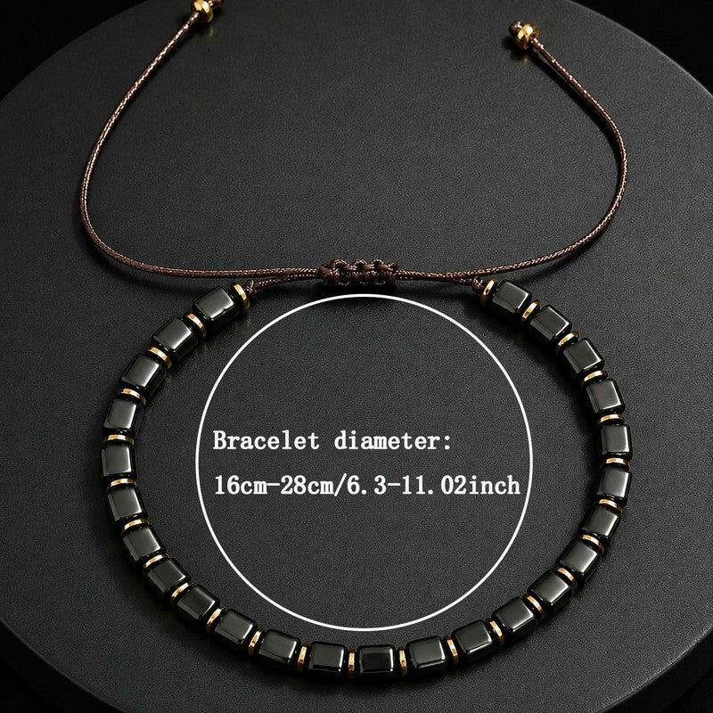 FREE Today: Protection and Strength Black Obsidian Square Bead Braided Adjustable Bracelet - image 2