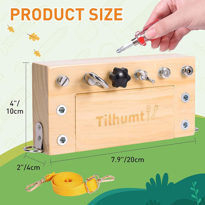 Montessori Screwdriver Board Lock Box Busy Board Tool Box