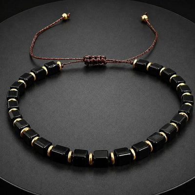 FREE Today: Protection and Strength Black Obsidian Square Bead Braided Adjustable Bracelet - image 1