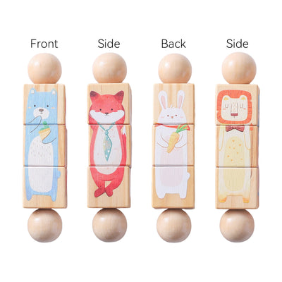 Montessori Wooden Rotating Puzzle