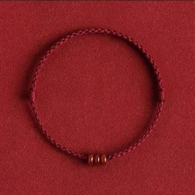 FREE Today: Confidence and Protection Minimalist Red Agate Abacus Bead Bracelet Anklet - Dark Red Anklet (Anklet Circumference: 6.7–9.8 in/17–25 cm) - image 3