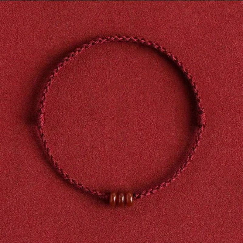 FREE Today: Confidence and Protection Minimalist Red Agate Abacus Bead Bracelet Anklet - Dark Red Anklet (Anklet Circumference: 6.7–9.8 in/17–25 cm) - image 3