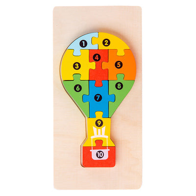 Montessori Puzzles 4 Pack - Eco-Friendly Wooden Puzzles Set#8