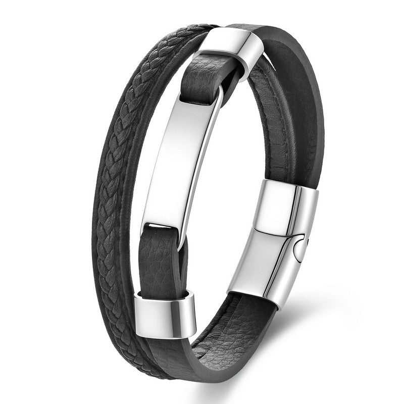 Buddha Stones Braided Design Leather Double Layer Bracelet - image 7