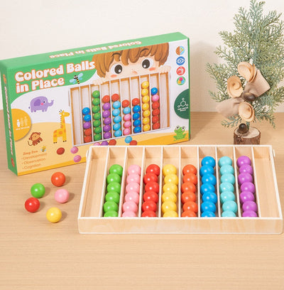 Tableau de tri des couleurs Montessori avec balle