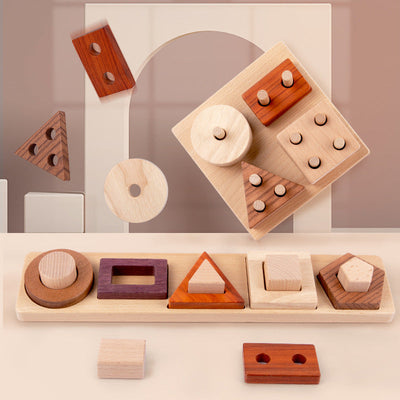 Premium Natural Wood Educational Toy Set
