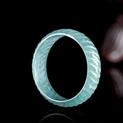 Buddha Stones Translucent Jade Dragon Scale Power Ring - image 1