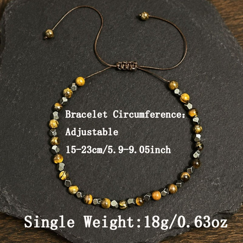 FREE Today: Confidence and Courage Tiger Eye Black Magnetite Braided Adjustable Bracelet - image 2