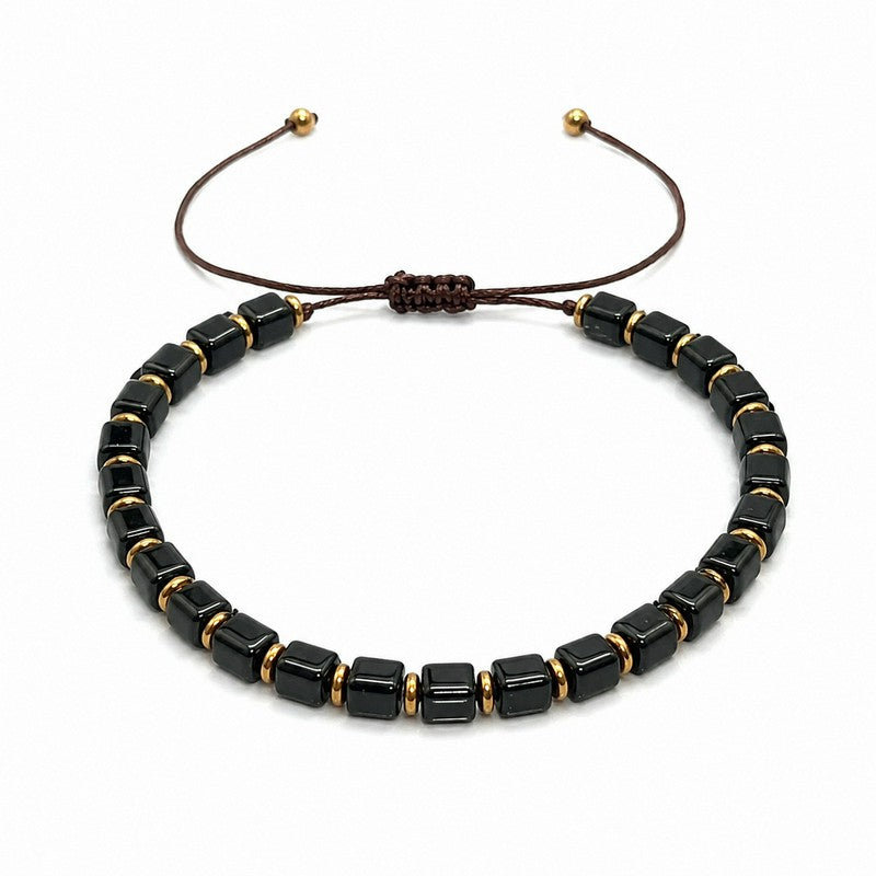 FREE Today: Protection and Strength Black Obsidian Square Bead Braided Adjustable Bracelet - image 4