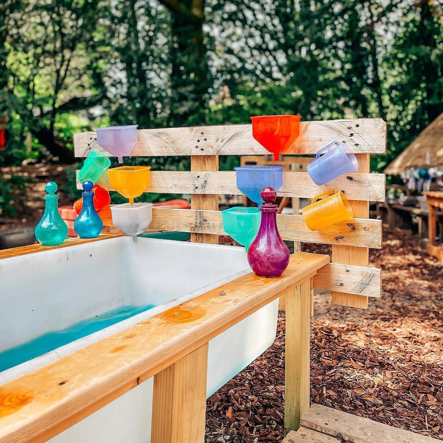 Rainbow Translucent Pouring Funnel Kids Messy Play Tool Set of 6 Sensory and 8 Pcs Large Fidget Pop Tubes (20cm to 68cm)  Rainbow Pouring Funnel Stretchy Pipes Kids Messy Play Tools