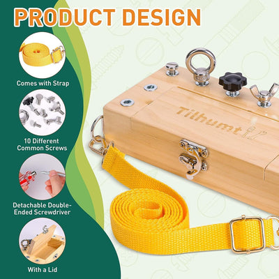 Montessori Screwdriver Board Lock Box Busy Board Tool Box