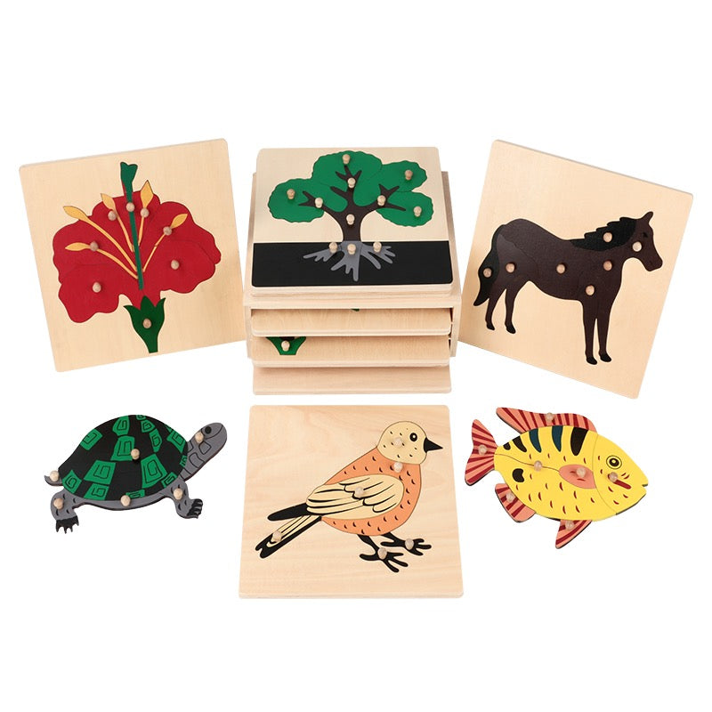 Rompecabezas de animales Montessori de primera calidad Rompecabezas de árbol