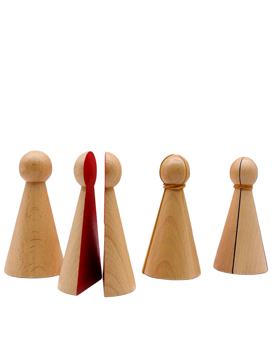 Montessori Fracciones Bolos Muñeca Pata de Palo Tabla Clasificadora