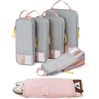 Foviel T1 Compression Packing Cubes Set | 6-Piece Expandable Travel Organizers