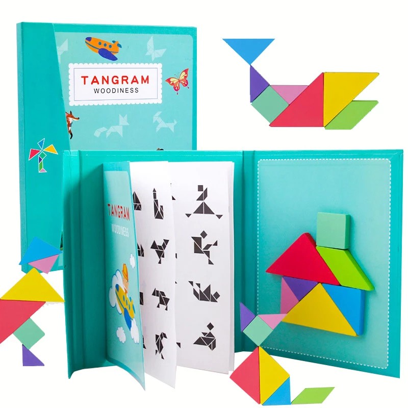 Fidtoy Magnetic Tangram Puzzle for Kids – STEM Learning, Creativity, and Fine Motor Skills