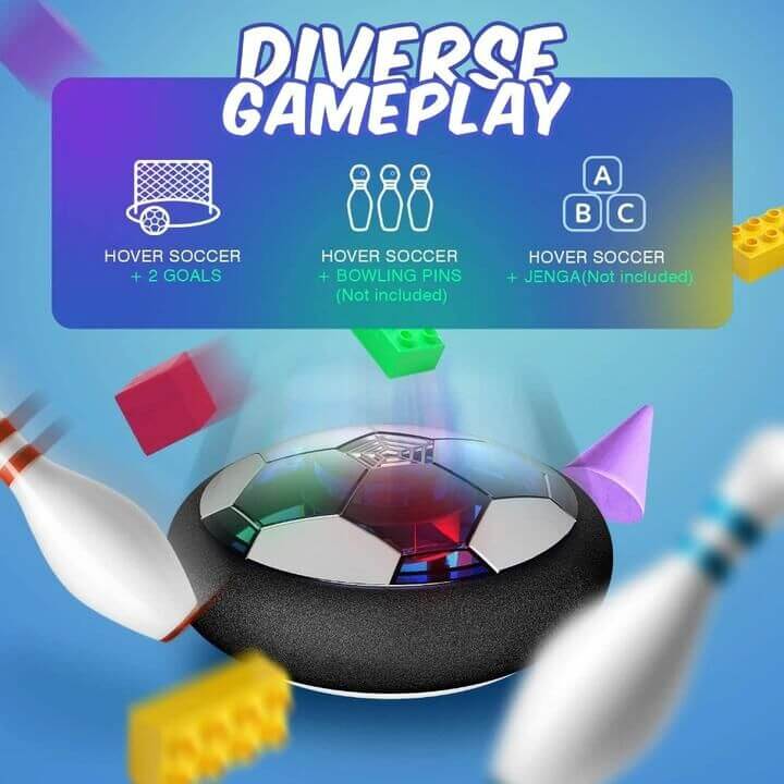 Balle de glisse intérieure Fidtoy avec lumières LED | Jouet pour enfants pour le jeu actif et la motricité
