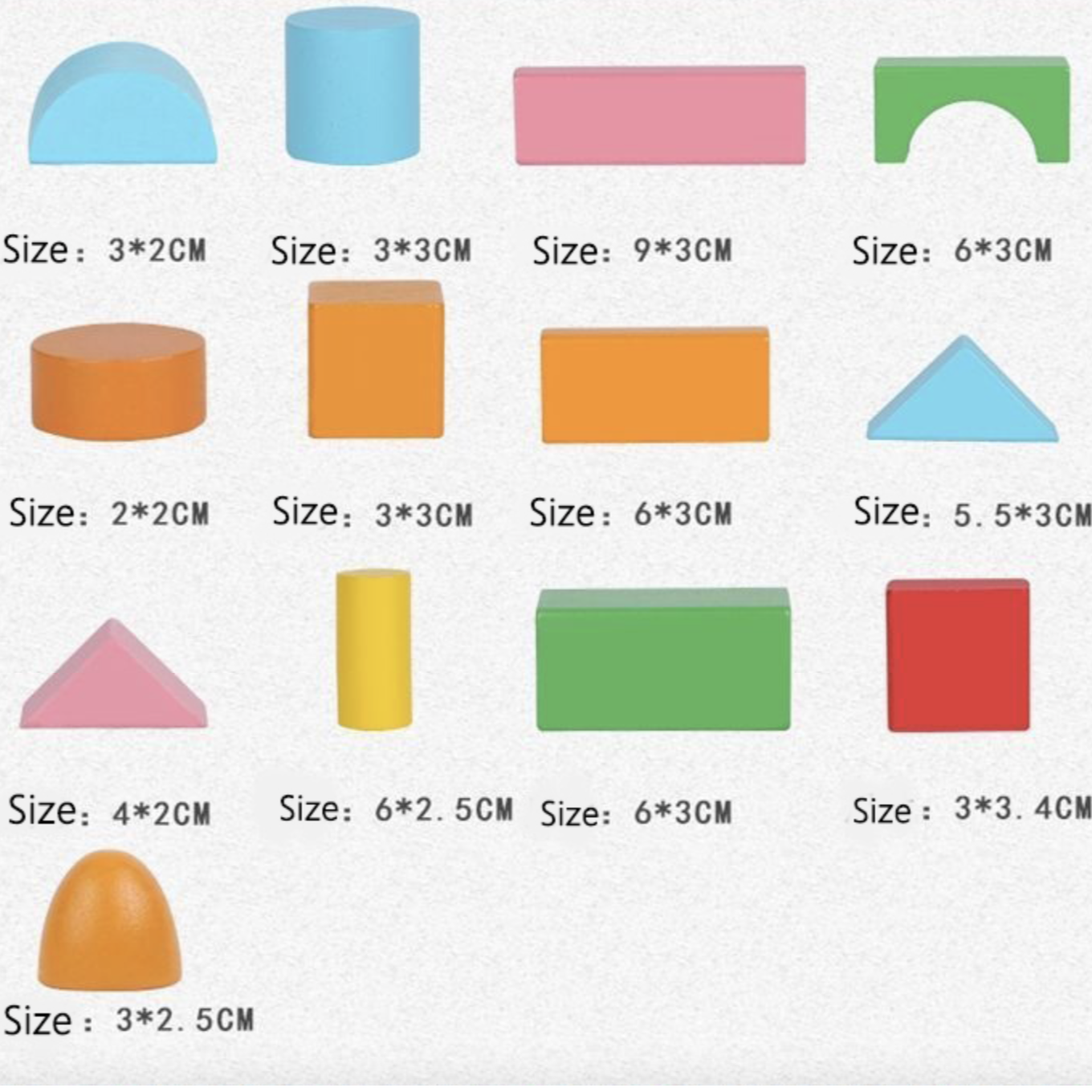 Fidtoy Rainbow Wooden Building Blocks for Kids Creative Stacking Toy Set