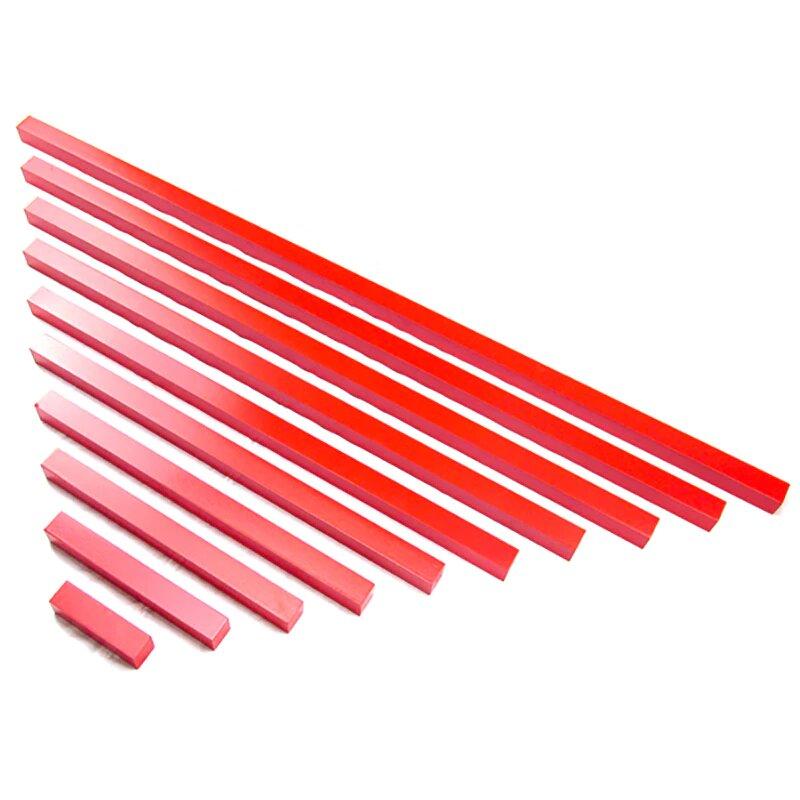 Fidtoy Red Rods Montessori Sensorial Material for Kids 3+