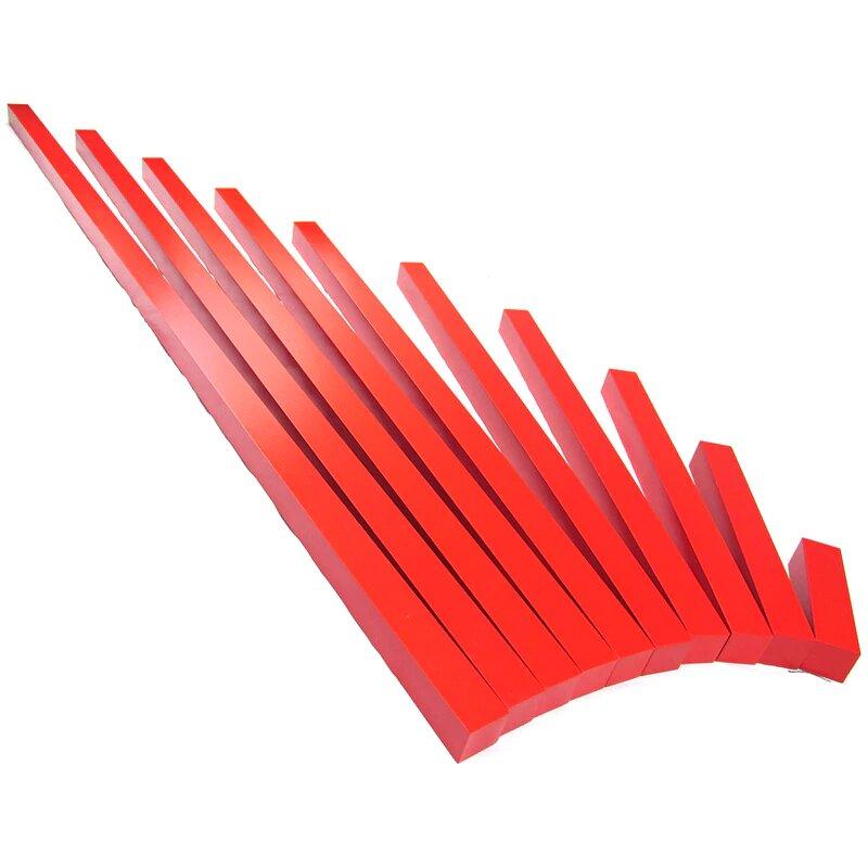 Fidtoy Red Rods Montessori Sensorial Material for Kids 3+
