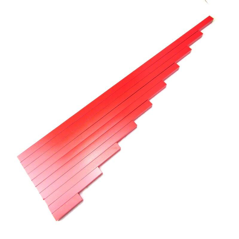 Fidtoy Red Rods Montessori Sensorial Material for Kids 3+