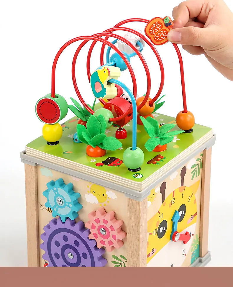 Fidtoy Multifunction Beaded Treasure Box Montessori Activity Toy
