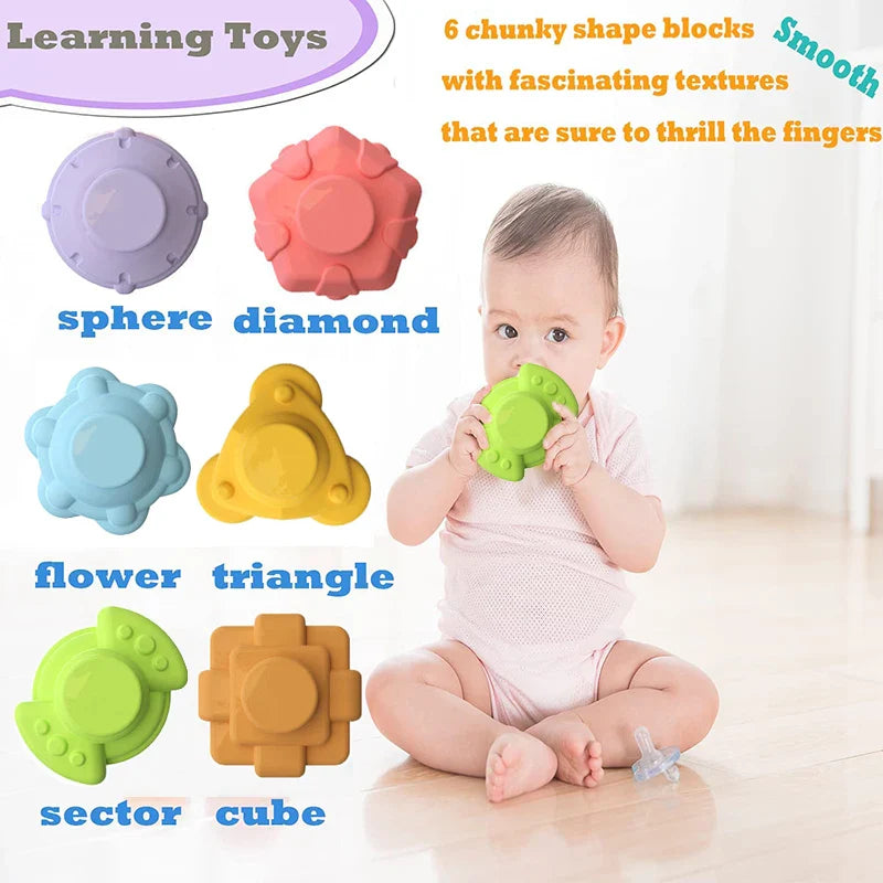 Fidtoy Shape Sorter Toy Montessori Sensory Learning Cube