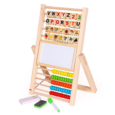 Fidtoy Montessori Tableau en bois pour apprendre à compter et à reconnaître les chiffres, jouet mathématique pour enfants de 3 à 10 ans