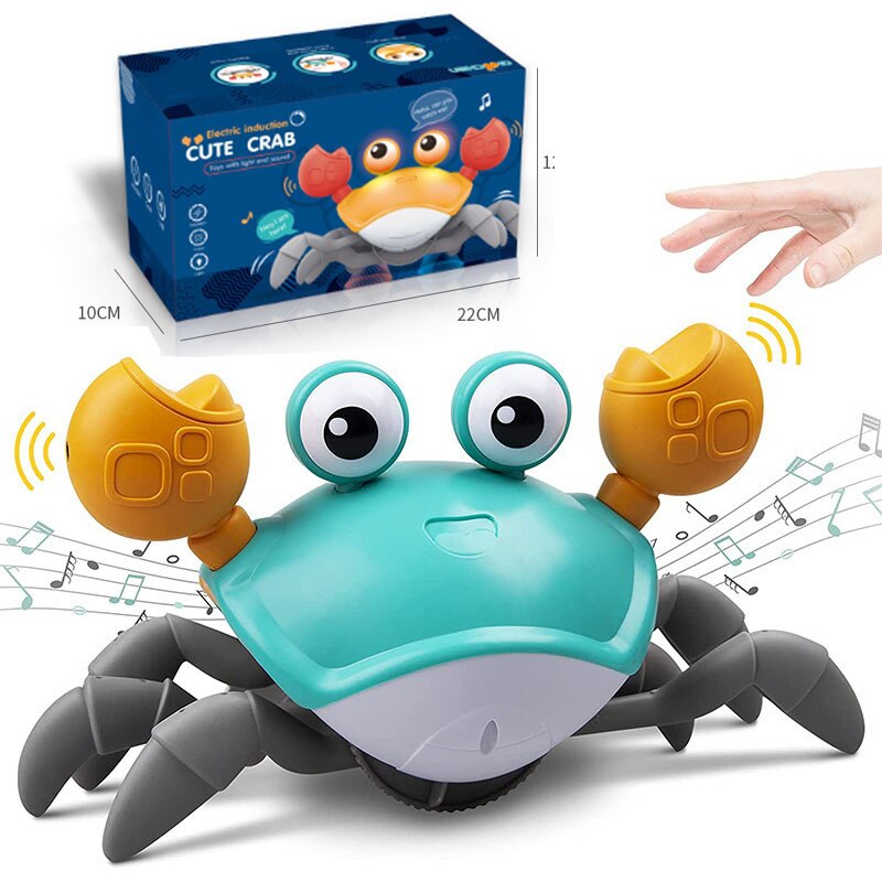 Jouet interactif rampant Fidtoy pour bébé avec lumières, musique, rechargeable par USB, pour le temps sur le ventre