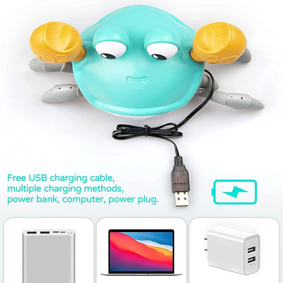 Jouet interactif rampant Fidtoy pour bébé avec lumières, musique, rechargeable par USB, pour le temps sur le ventre