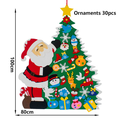 Fidtoy Felt Christmas Tree Set for Kids – DIY Holiday Ornaments, Interactive Toddler Gift