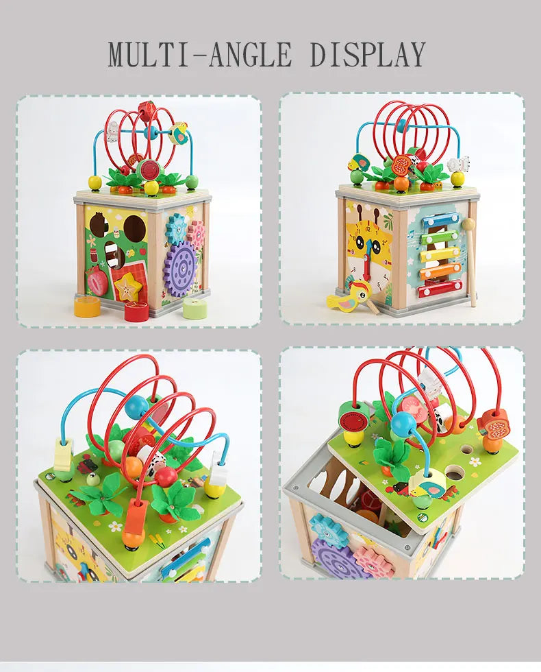 Fidtoy Multifunction Beaded Treasure Box Montessori Activity Toy