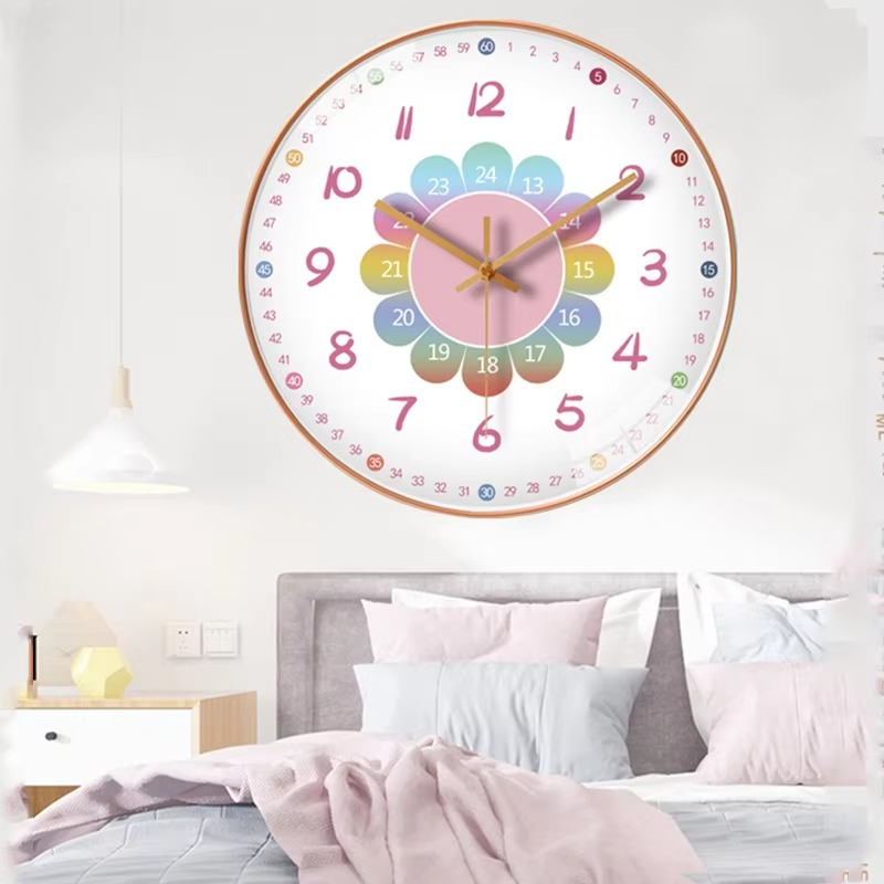Non Ticking Home Wall Mounted Clock Wall Decor