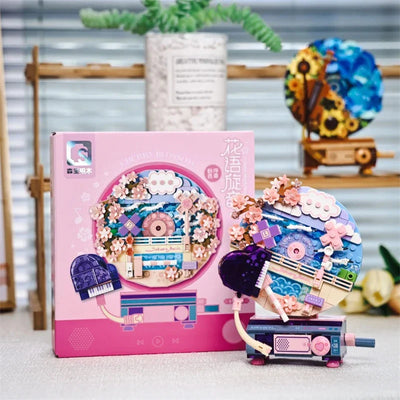 Fidtoy Flower Music Box Building Set – 339 PCS Creative Block Toy for Kids 6+
