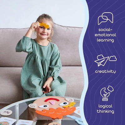 Fidtoy Facial Expression Game Montessori Emotion Learning Toy