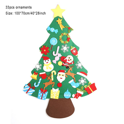 Fidtoy Felt Christmas Tree Set for Kids – DIY Holiday Ornaments, Interactive Toddler Gift