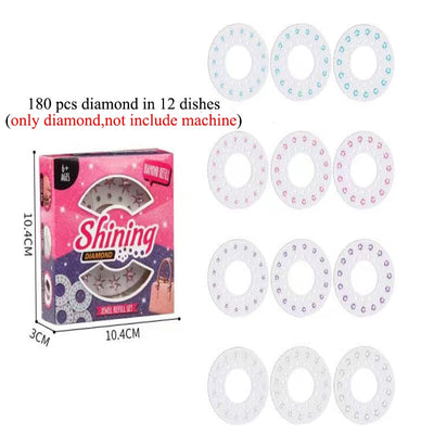 Máquina engrapadora para decoración de cabello con diamantes brillantes