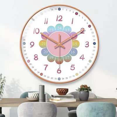 Non Ticking Home Wall Mounted Clock Wall Decor