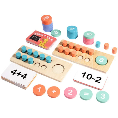 Fidtoy Ten Frame Math Game Montessori Number Learning Toy