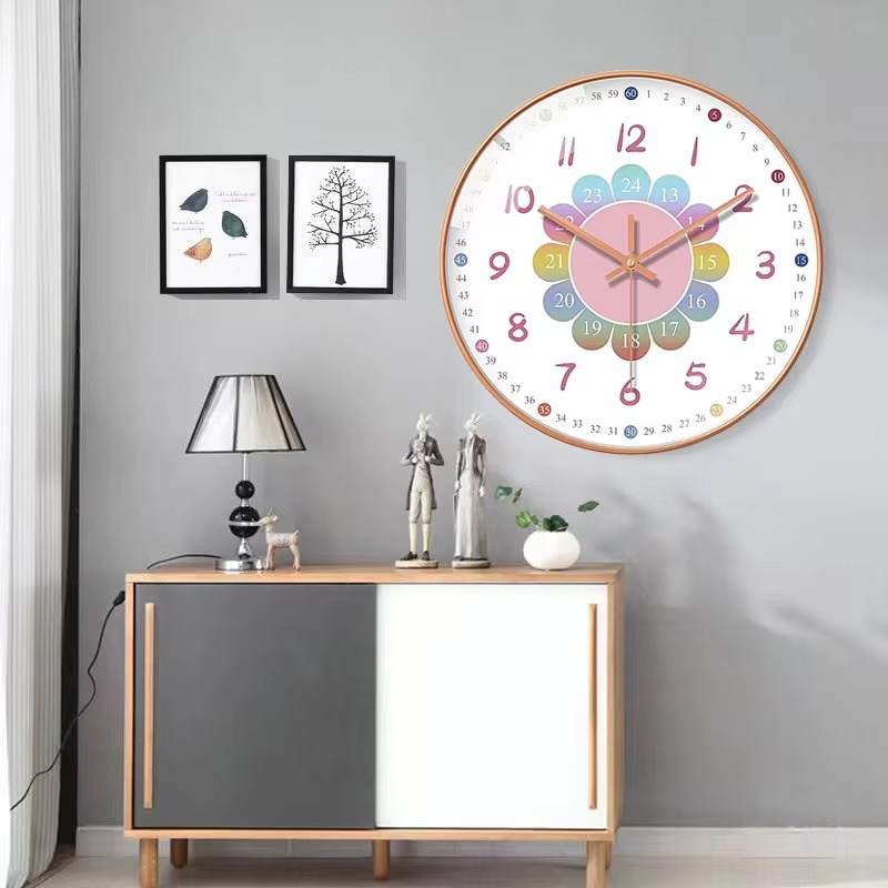 Non Ticking Home Wall Mounted Clock Wall Decor