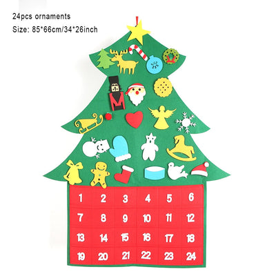 Fidtoy Felt Christmas Tree Set for Kids – DIY Holiday Ornaments, Interactive Toddler Gift