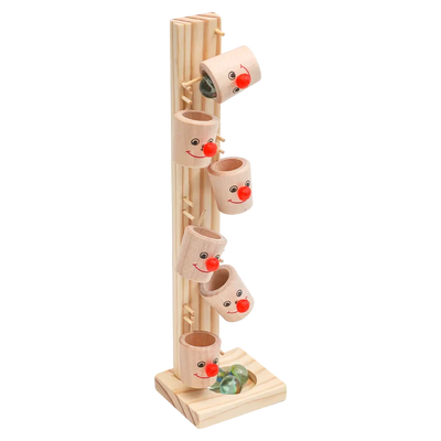 Fidtoy Wooden Marble Cup Slider - Fun & Educational Toy for Kids
