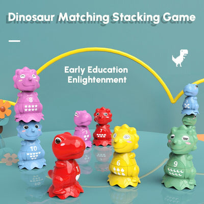 Juguete de clasificación de geometría de dinosaurios y coincidencia de números