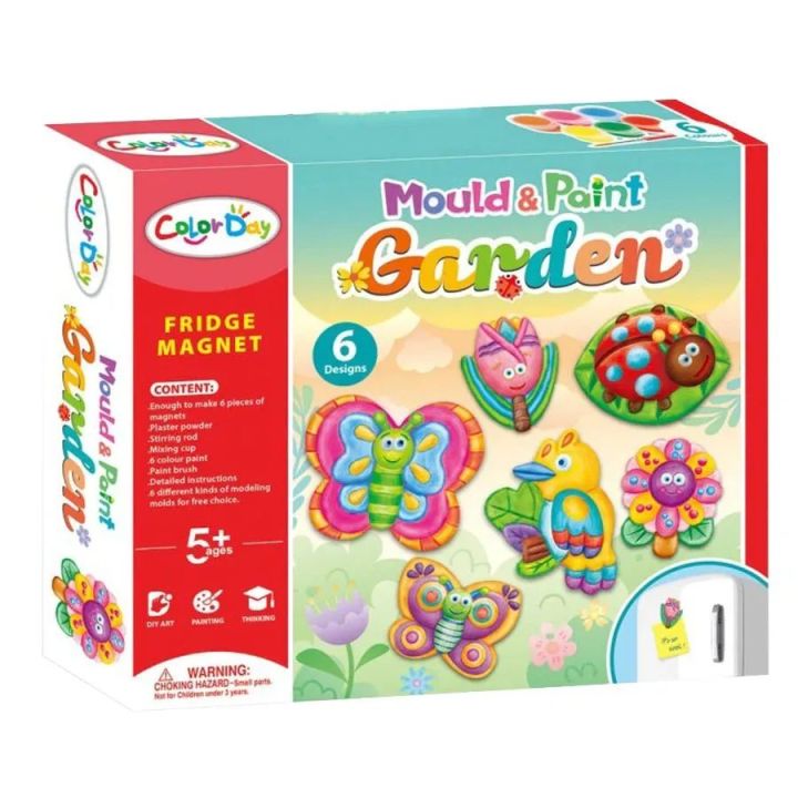 Kit de manualidades de jardín para niños Fidtoy Mould and Paint