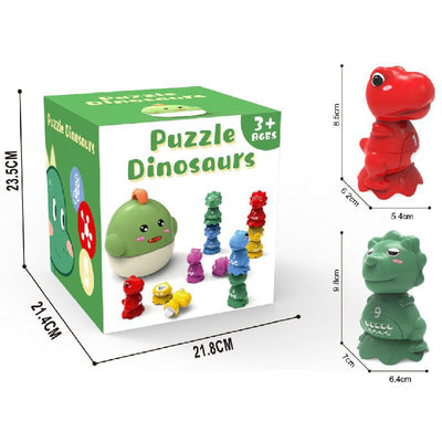 Juguete de clasificación de geometría de dinosaurios y coincidencia de números