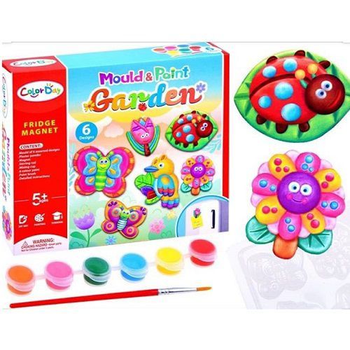 Kit de manualidades de jardín para niños Fidtoy Mould and Paint