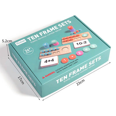 Fidtoy Ten Frame Math Game Montessori Number Learning Toy