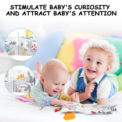 Fidtoy Soft 3D Crinkle Cloth Books | Sensory Learning Toy for Babies 0-12 Months